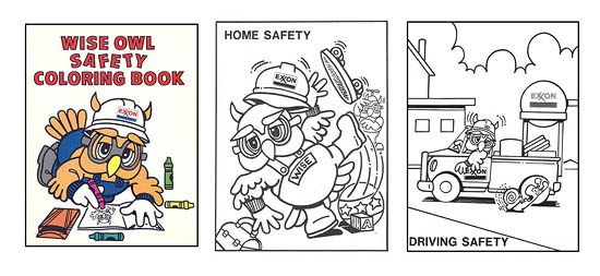 Exxon Coloring Book Page Samples